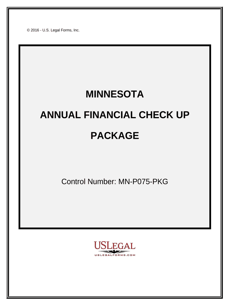 Annual Financial Checkup Package Minnesota  Form