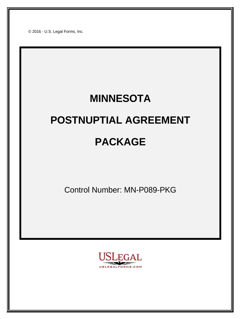 Postnuptial Agreements Package Minnesota  Form