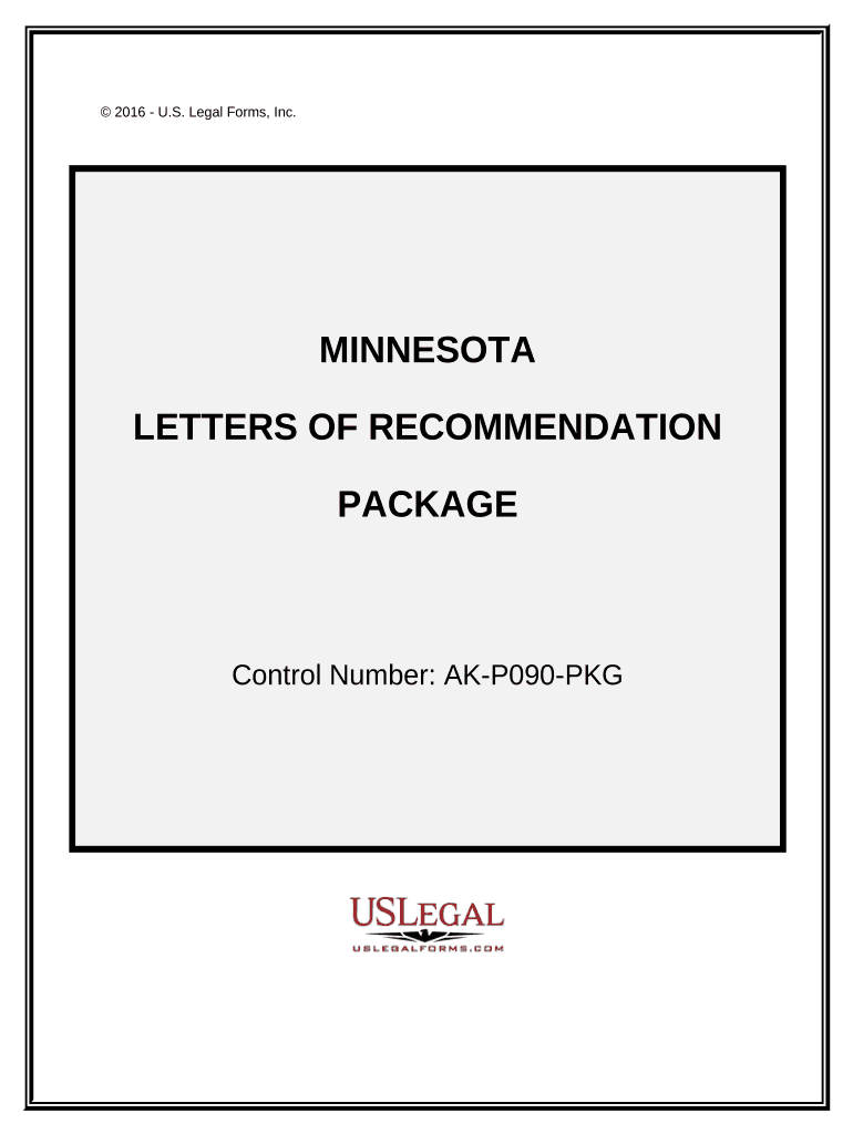 Letters of Recommendation Package Minnesota  Form
