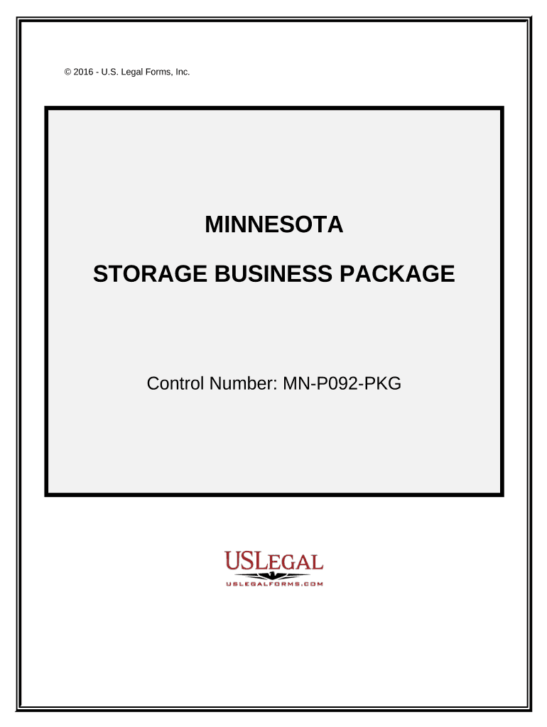 Storage Business Package Minnesota  Form