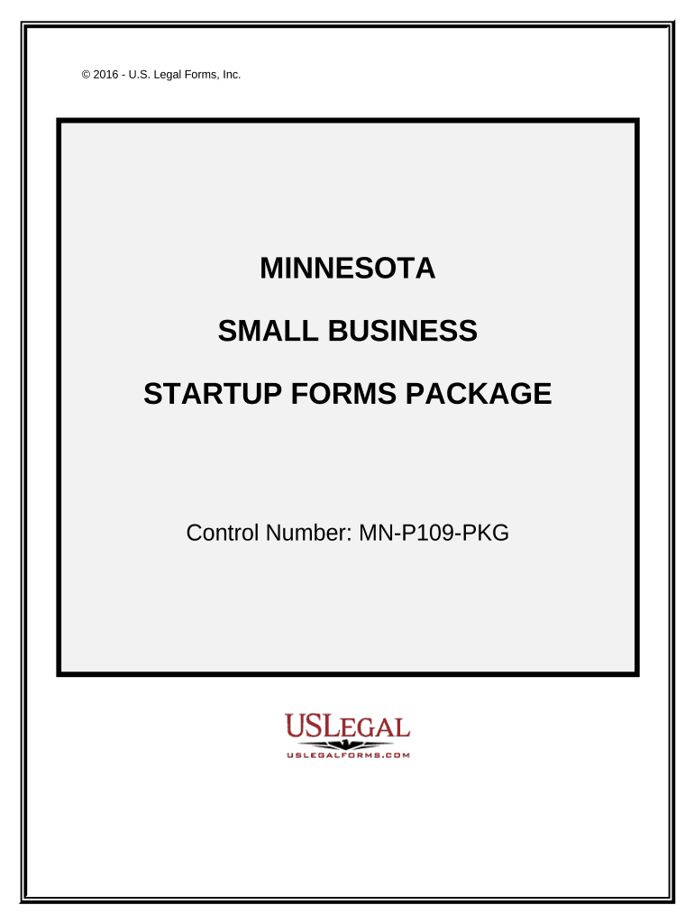 Minnesota Small Business Startup Package Minnesota  Form