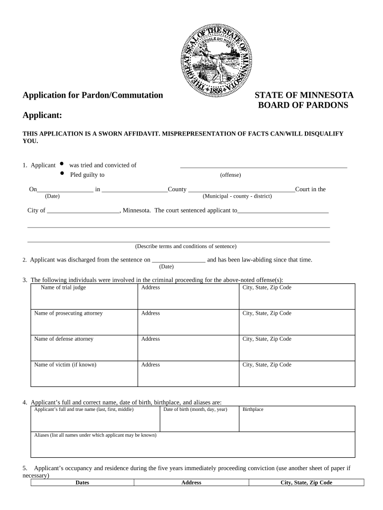 Application Commutation Clemency  Form