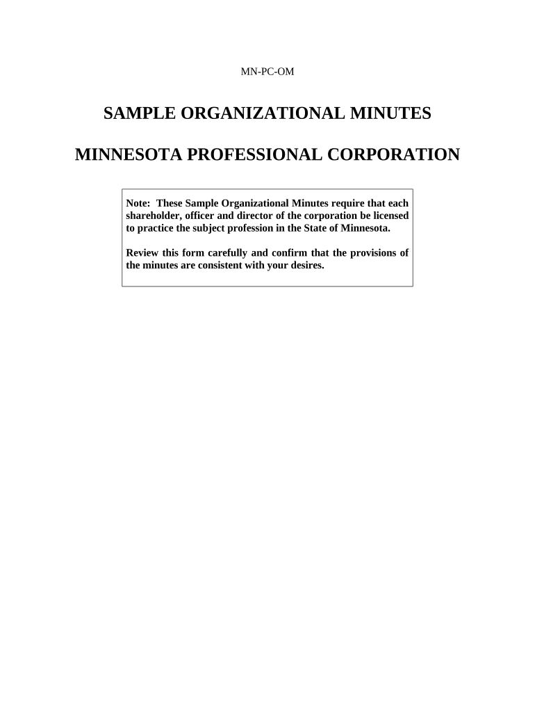 Minnesota a Corporation  Form