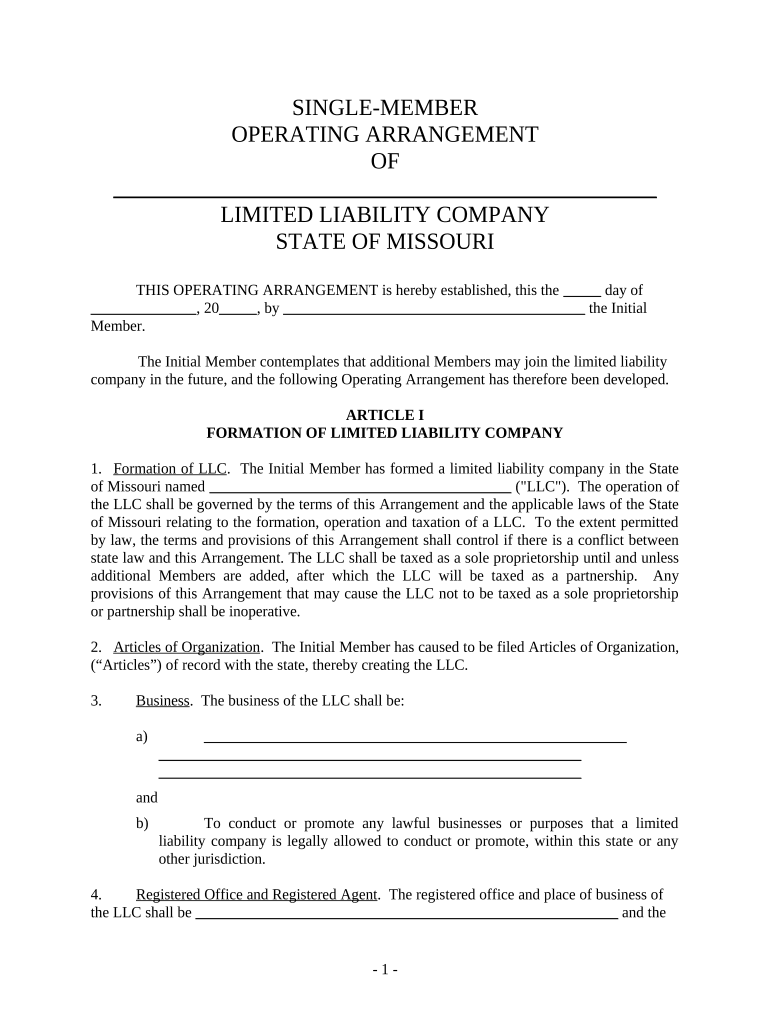 Mo Llc  Form