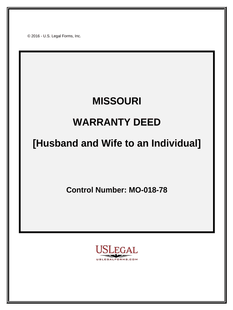 Warranty Deed Husband Wife  Form