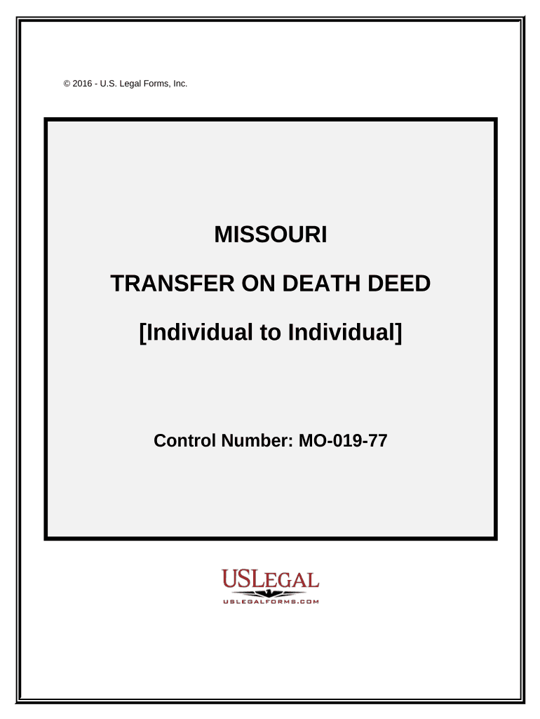 Transfer Death Missouri  Form