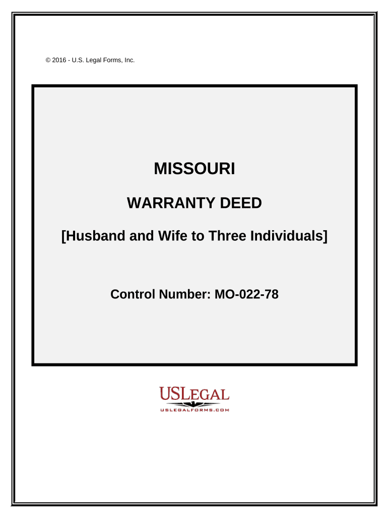 Missouri Warranty Deed  Form