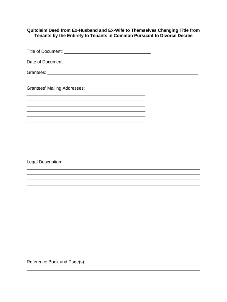 Ex Husband Divorce  Form