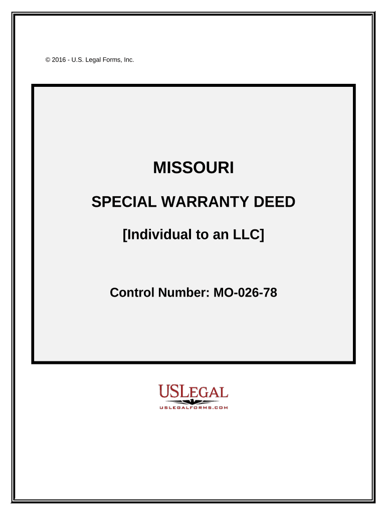 Missouri Special Deed  Form