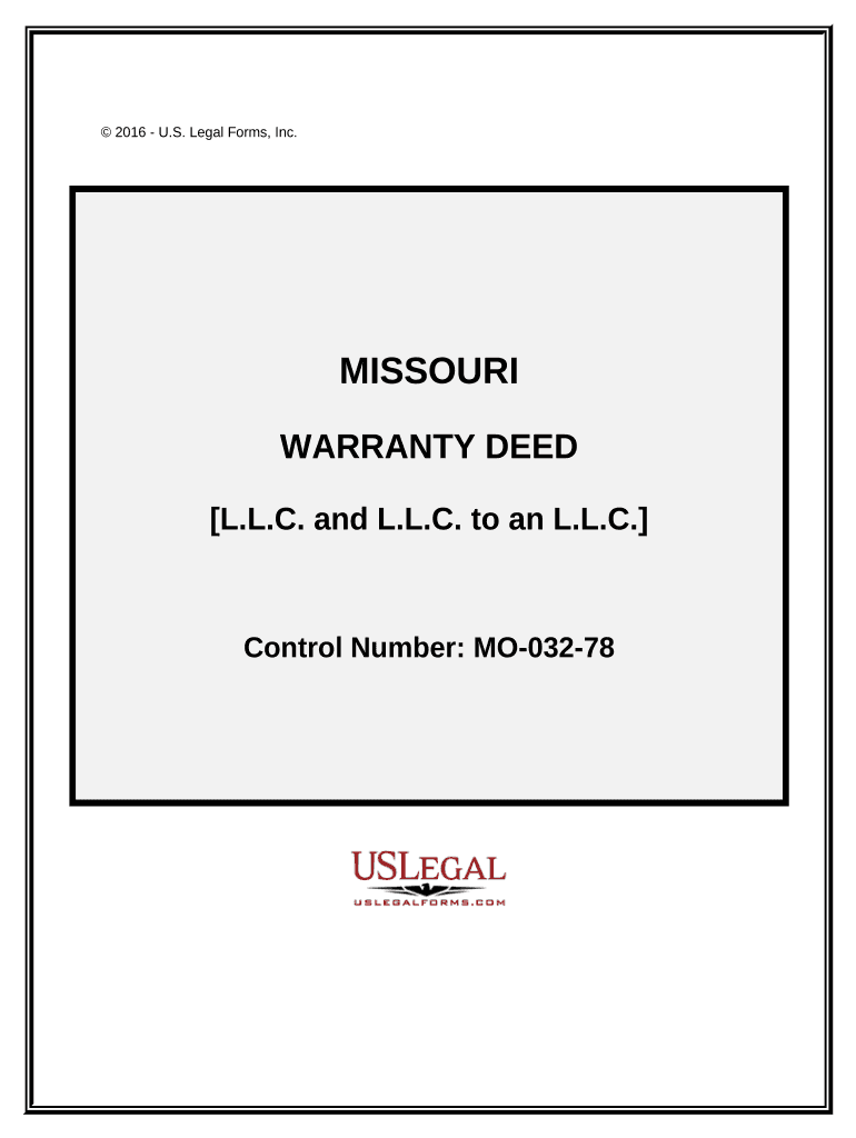 Missouri Warranty Deed  Form