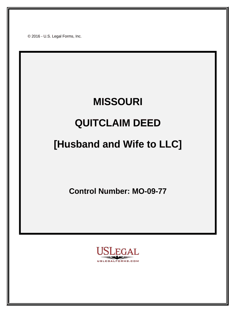 Quitclaim Deed from Husband and Wife to LLC Missouri  Form