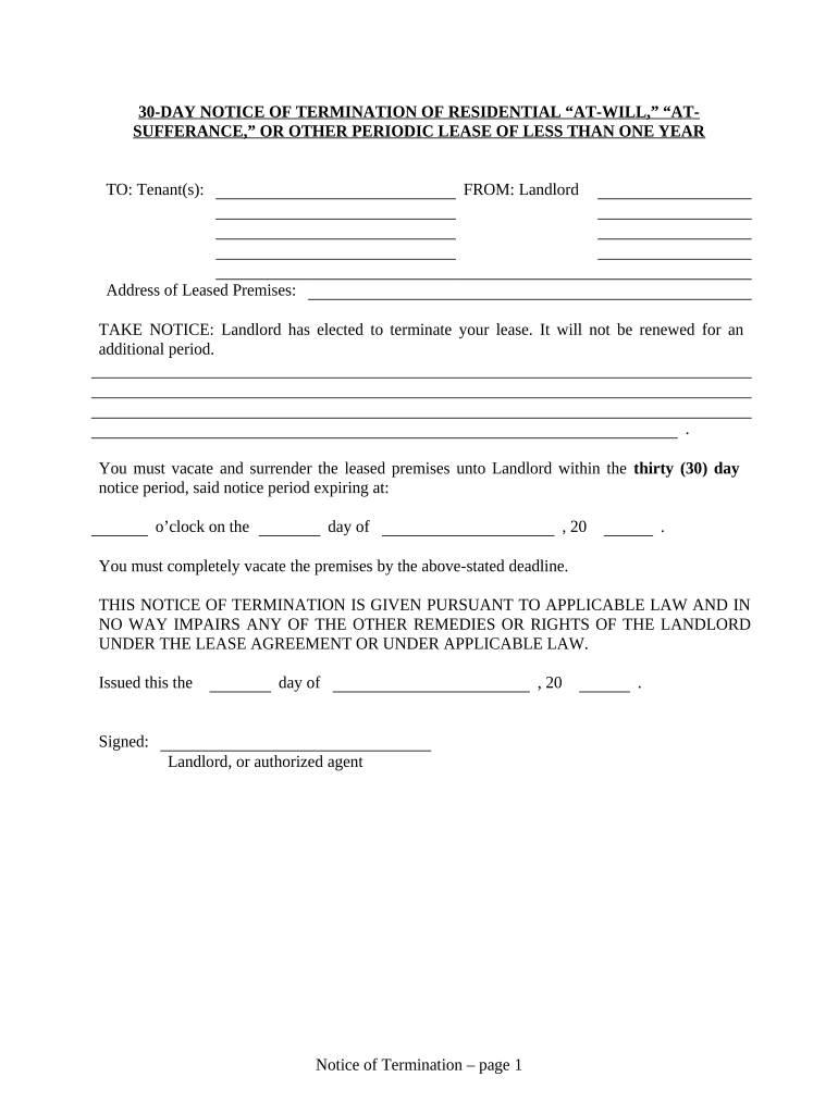 Mo Terminate  Form