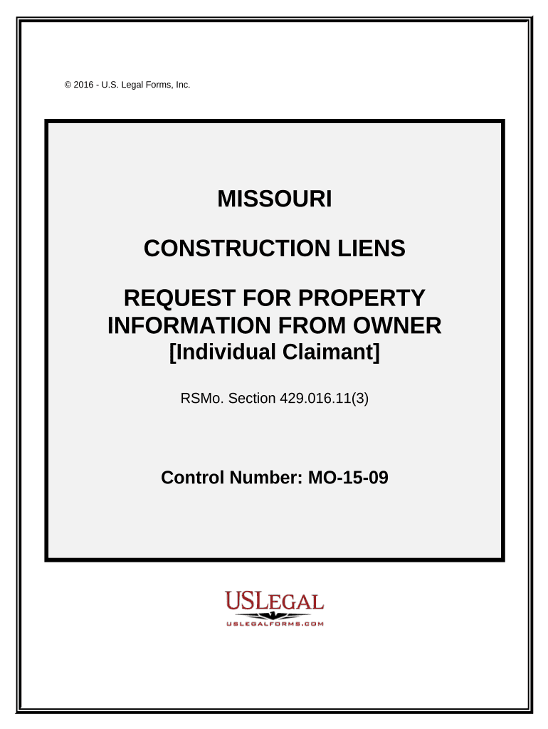 Missouri Owner  Form