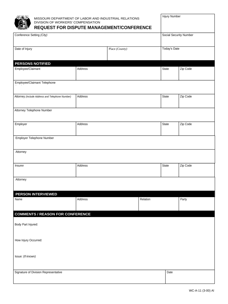 Dispute Conference  Form
