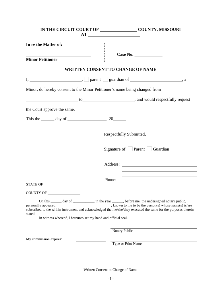 Mo Change Name  Form