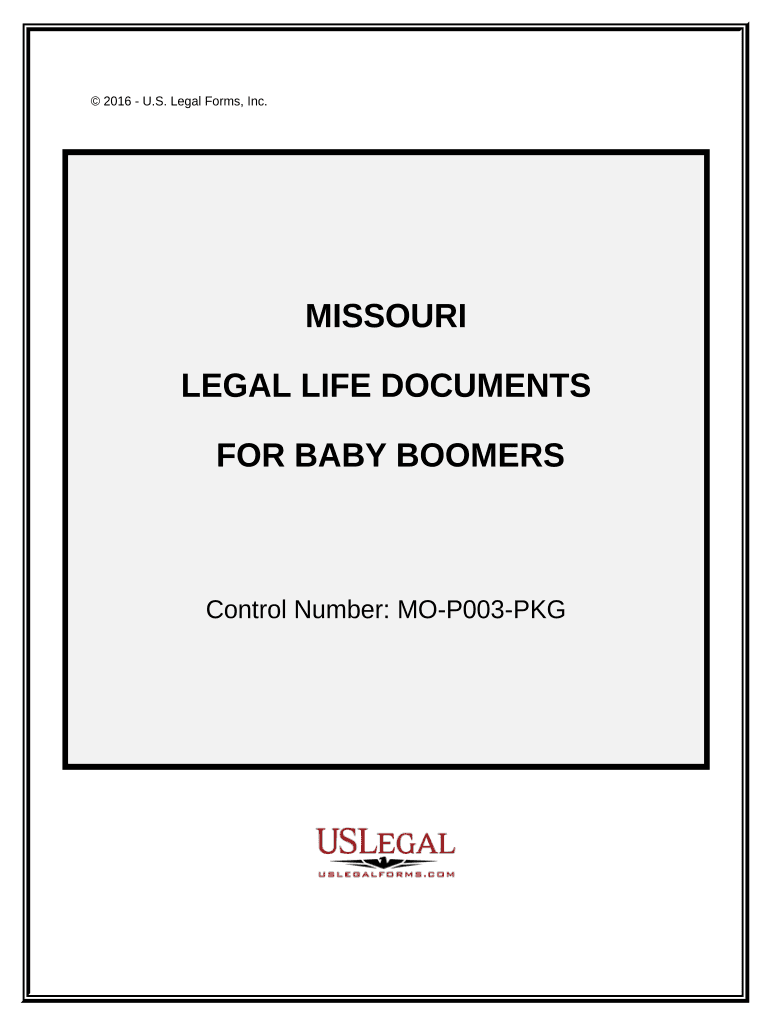 Essential Legal Life Documents for Baby Boomers Missouri  Form