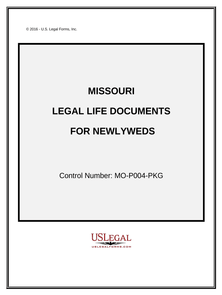Essential Legal Life Documents for Newlyweds Missouri  Form