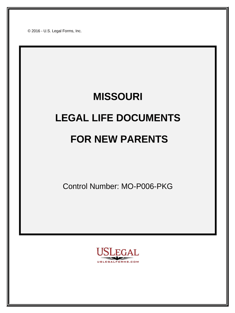 Essential Legal Life Documents for New Parents Missouri  Form
