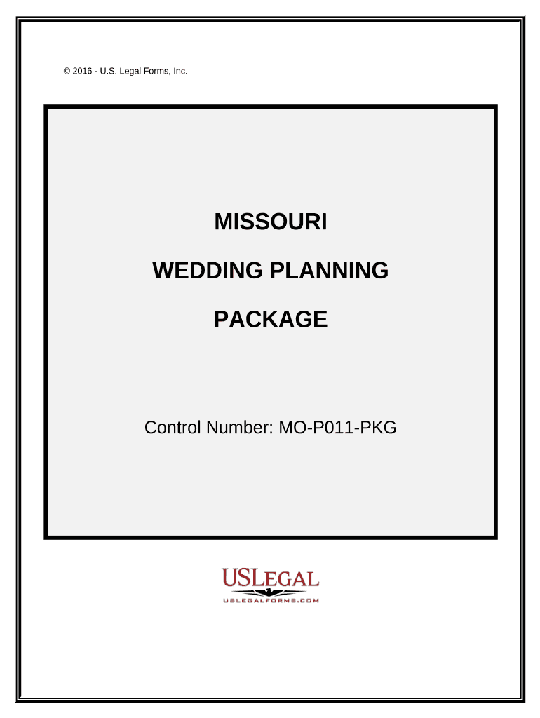 Wedding Planning or Consultant Package Missouri  Form