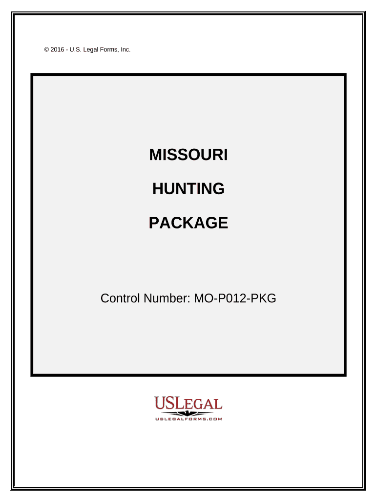 Hunting Forms Package Missouri