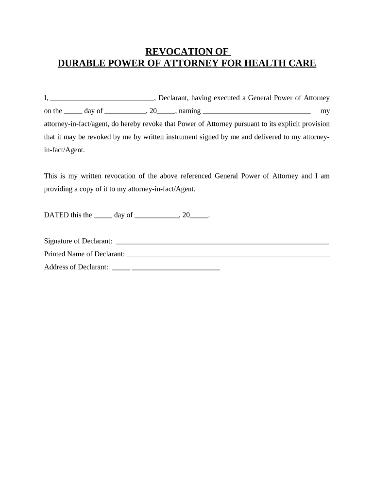 Missouri Revocation  Form