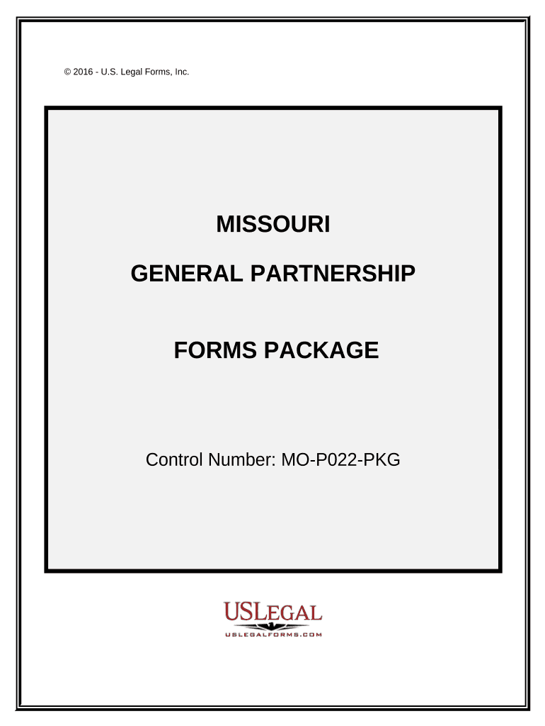 General Partnership Package Missouri  Form
