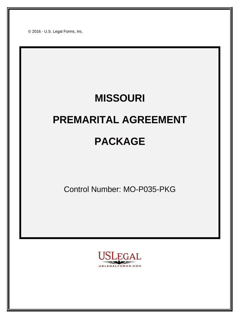Premarital Agreements Package Missouri  Form
