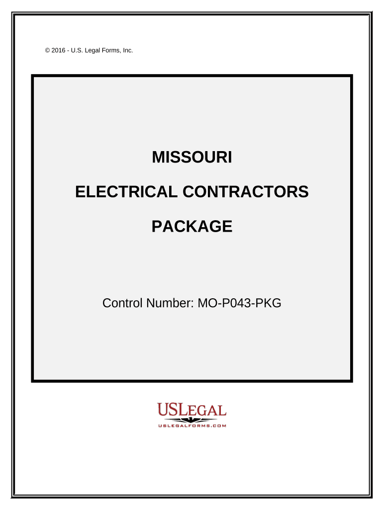Electrical Contractor Package Missouri  Form
