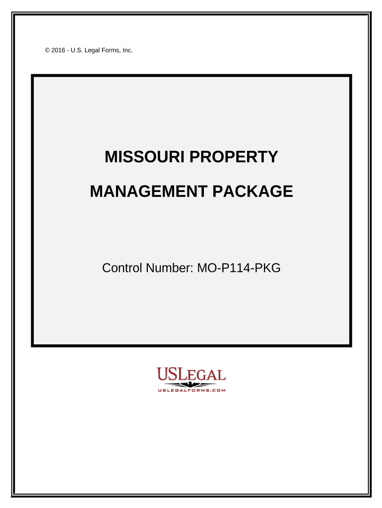 Missouri Property Management Package Missouri  Form