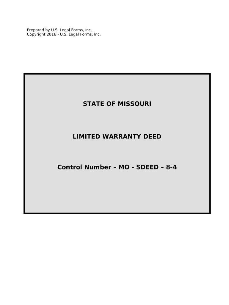 Missouri Warranty Deed  Form