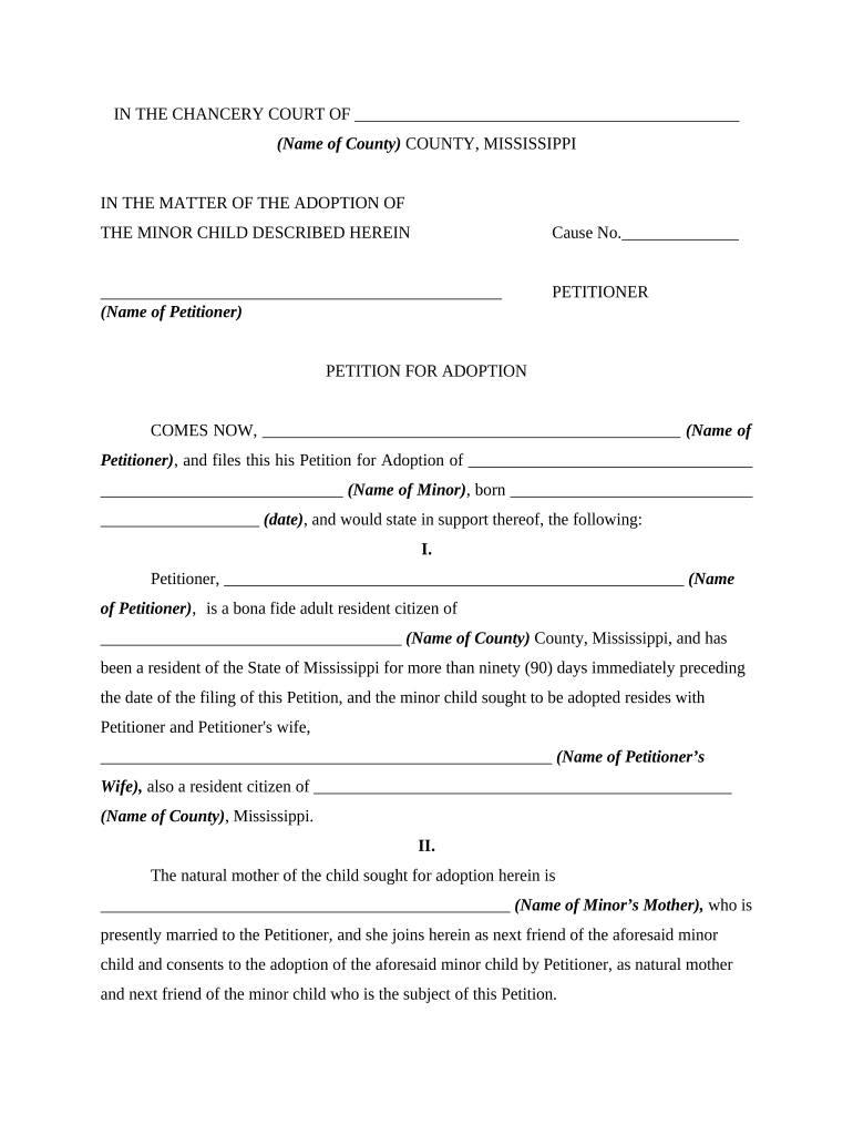 Mississippi Guardian  Form