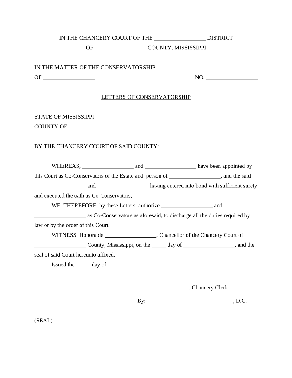 Conservatorship  Form