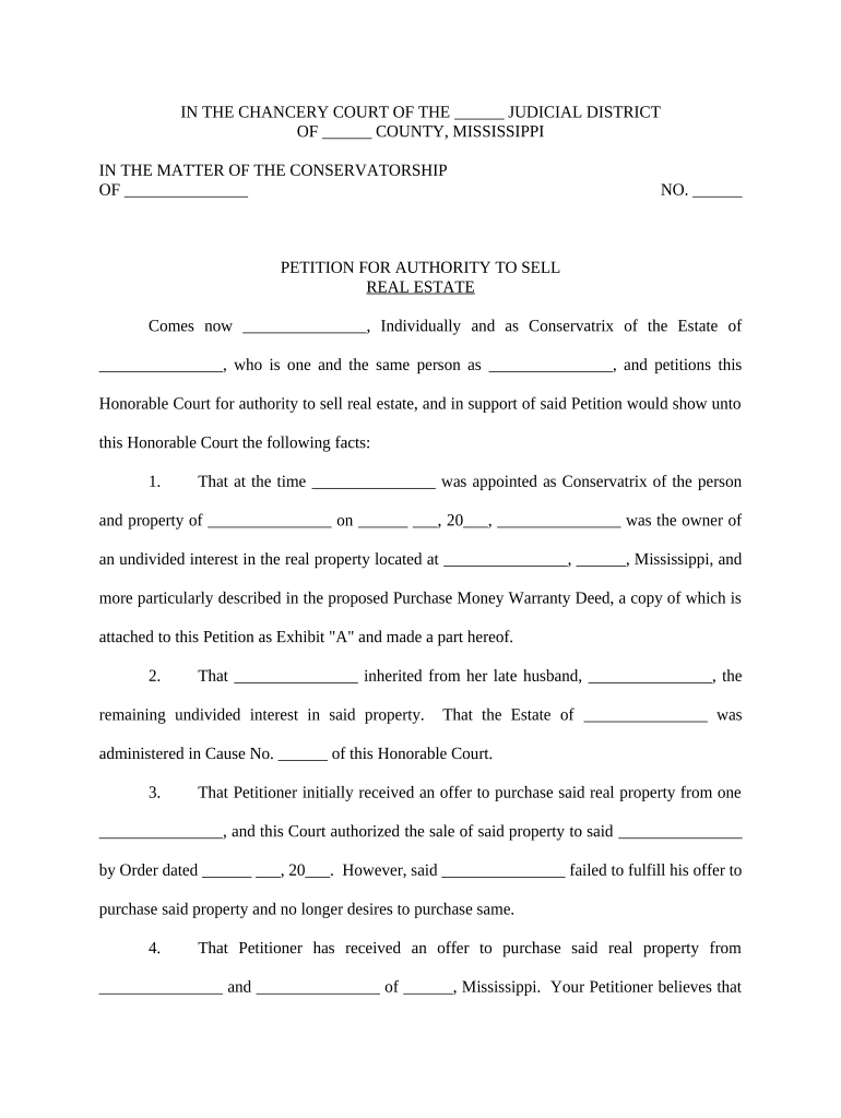 Petition Real Estate  Form