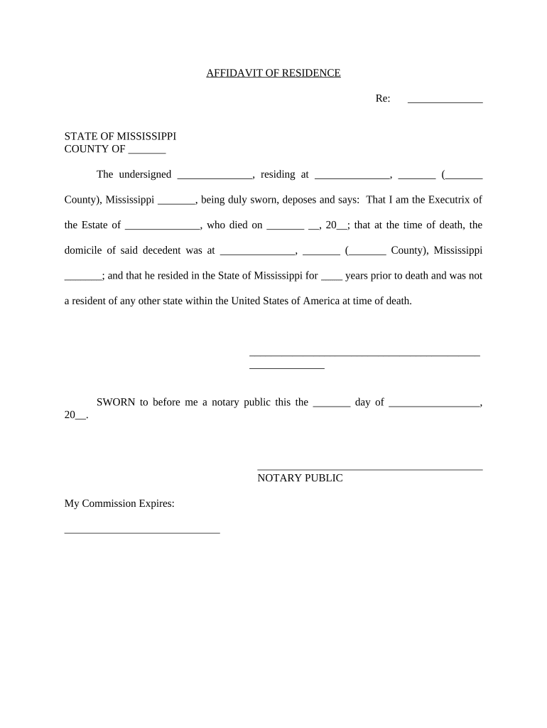 Ms Affidavit  Form