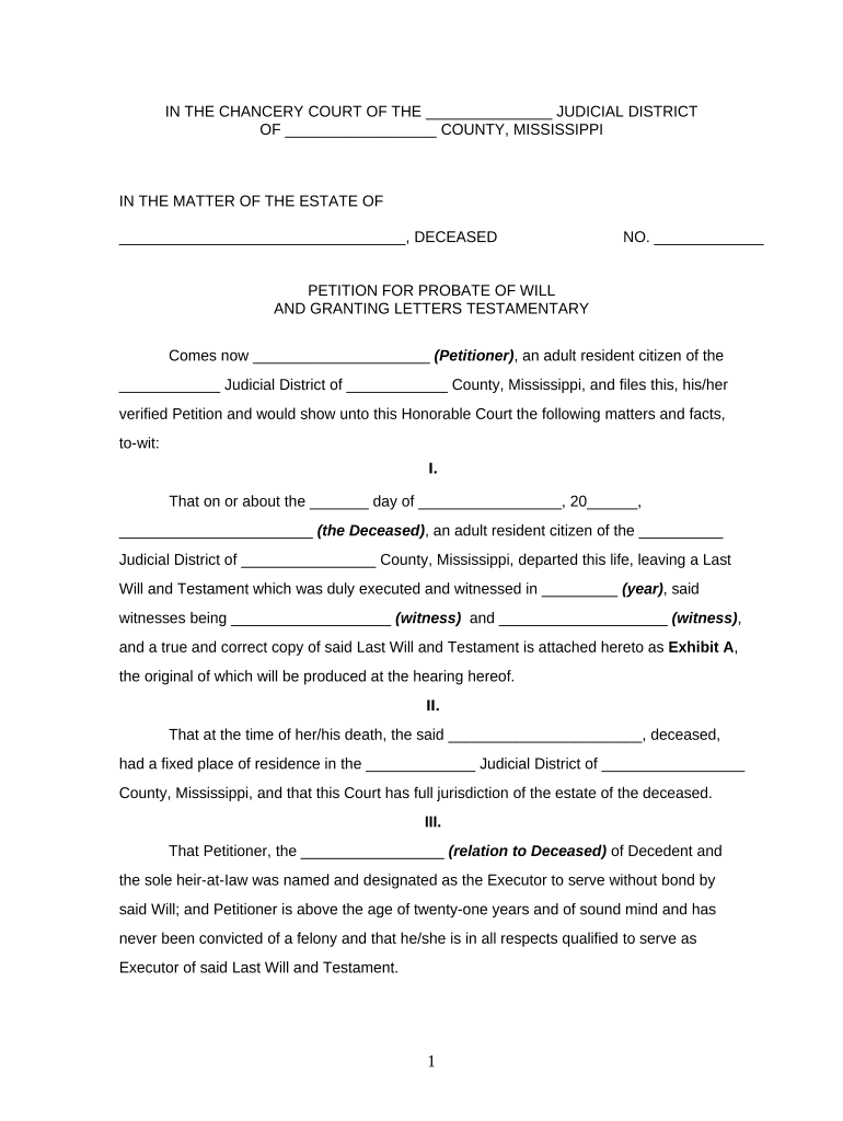 Mississippi Witnesses  Form