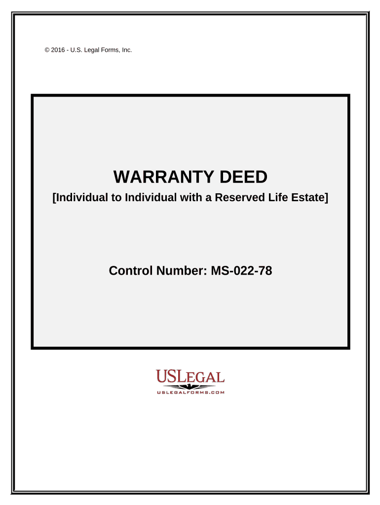 Ms Warranty Deed  Form