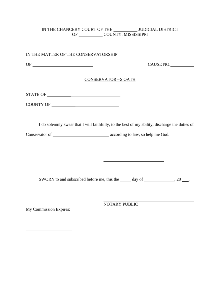 Mississippi Oath  Form