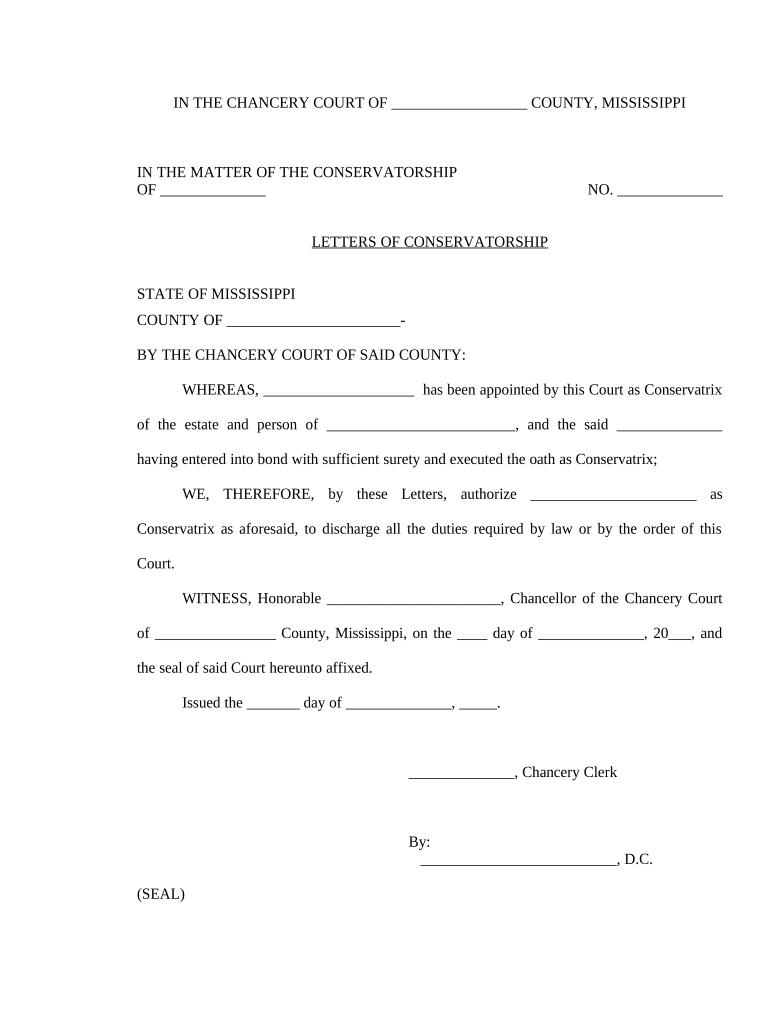 Conservatorship  Form