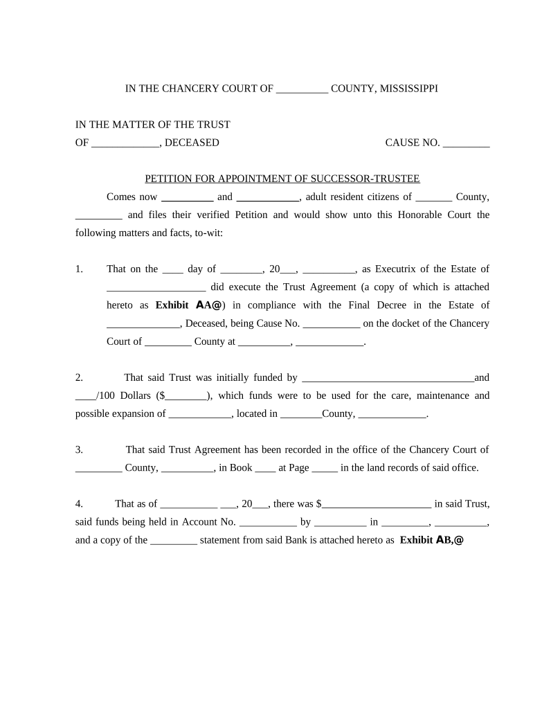 Ms Trustee  Form