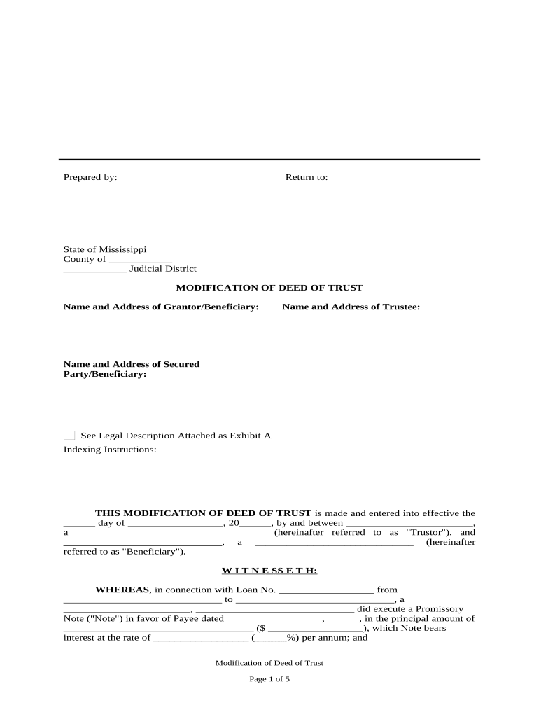 Change Deed Trust  Form