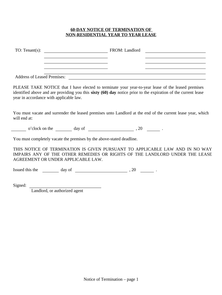 Ms Terminate  Form