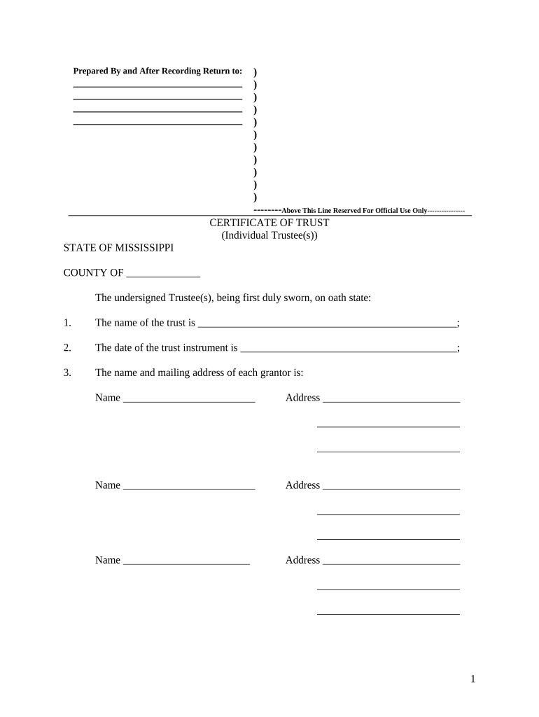 Ms Trust  Form