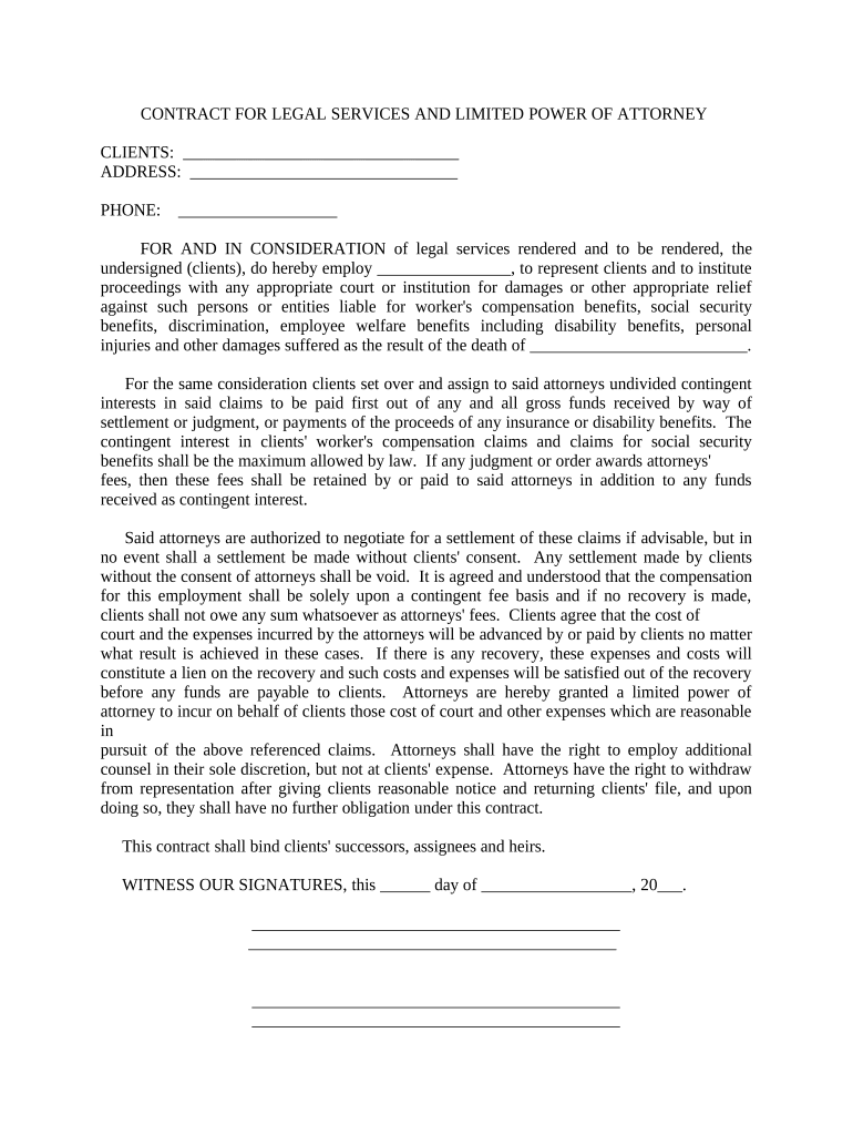 Contract Services Attorney  Form