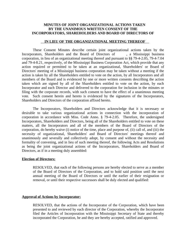 Minutes Consent  Form