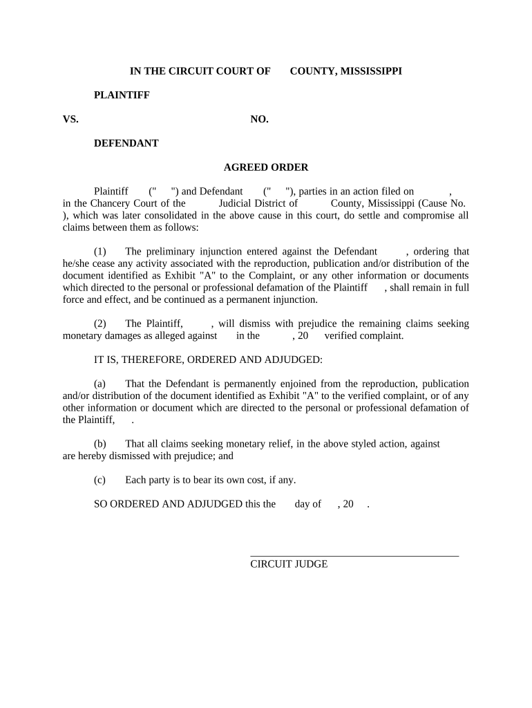 Mississippi Order  Form