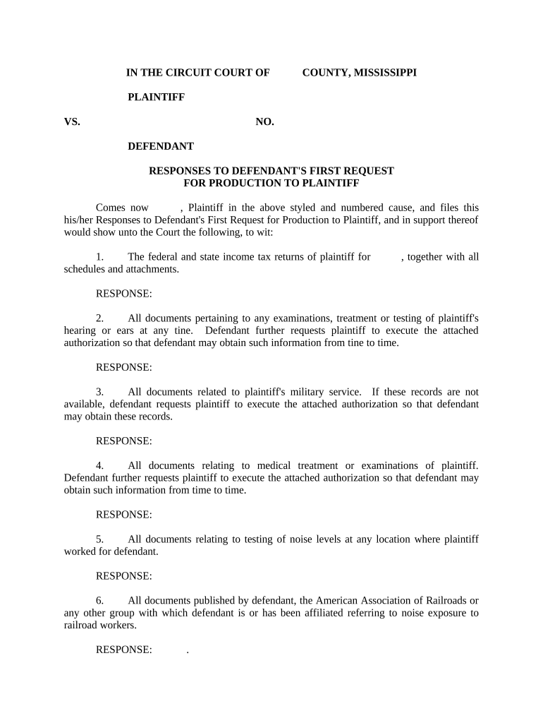 First Request Production  Form