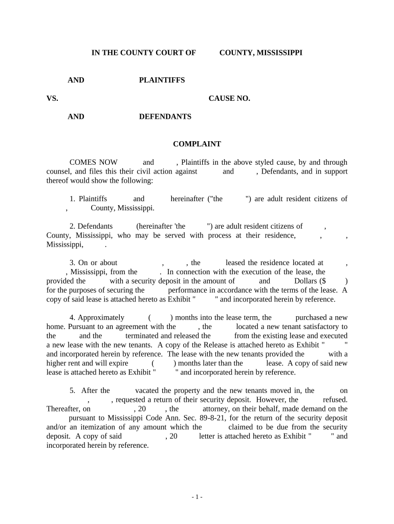 Mississippi Failure  Form