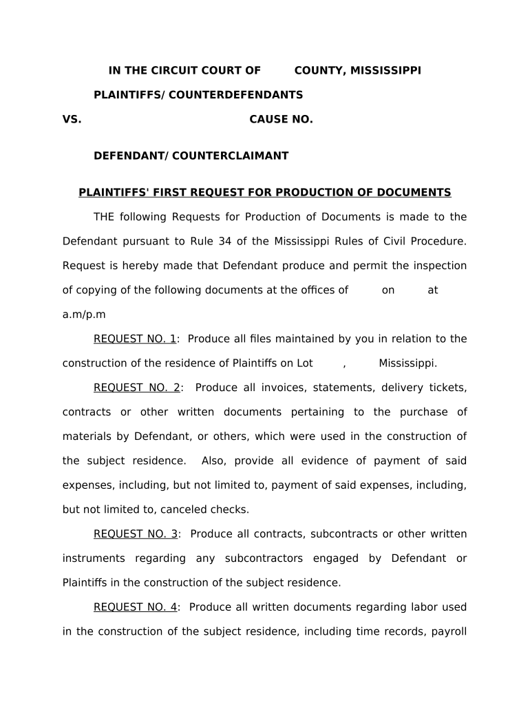 Mississippi Documents  Form