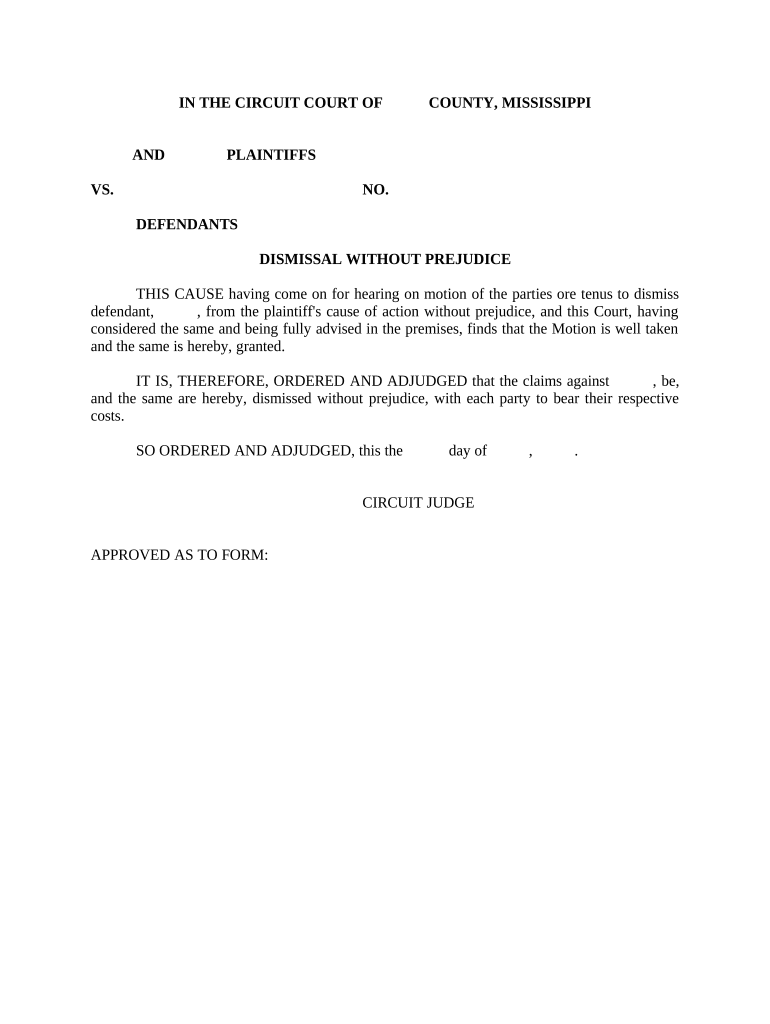 Order Reversing Decision of MESC Mississippi  Form