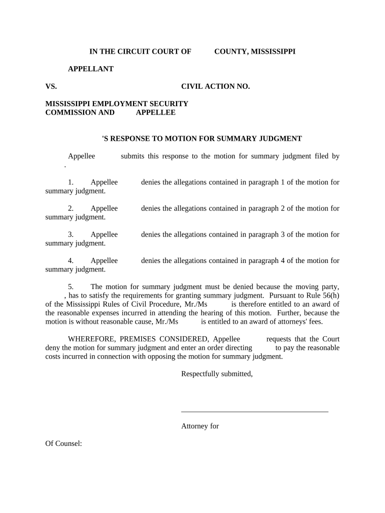 Appellee  Form